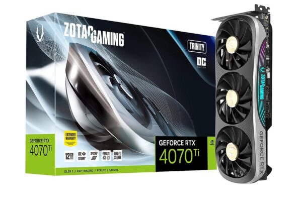 Zotac Gaming Geforce Rtx 4070 Ti Trinity Oc Zt D40710J 10P Vd8360 Graphics Board,pci e x16,gddr6x,12 GB