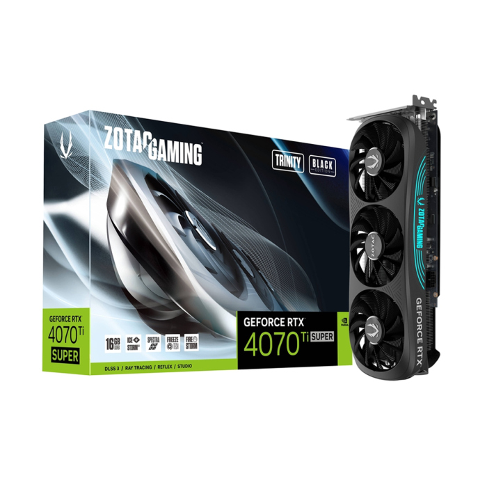 Zotac Gaming GeForce RTX 4070Ti Super Trinity Black Edition 16GB GDDR6X DLSS 3 5 Graphics Card
